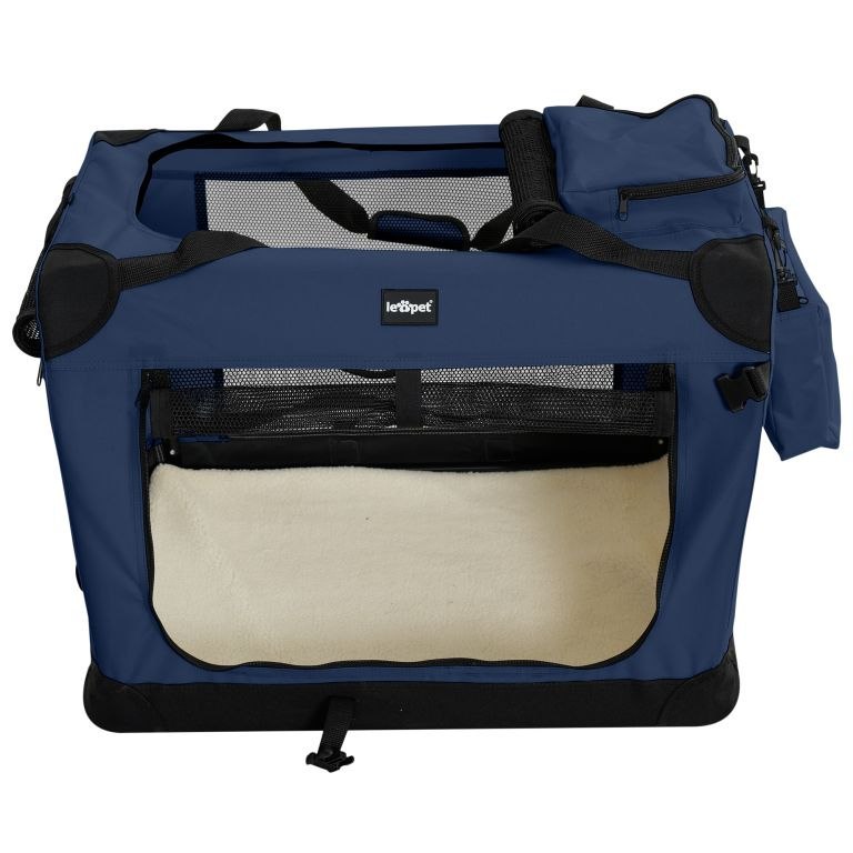 Leopet Box transportowy dla psów XL, niebieski